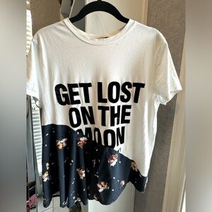 Zara “Get Lost on the Moon” Shirt SZ SM